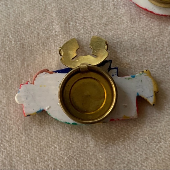 Vintage Figural Button Covers Lot of 6 Angels Celestial Themed Art To Wear Craft - Picture 10 of 11